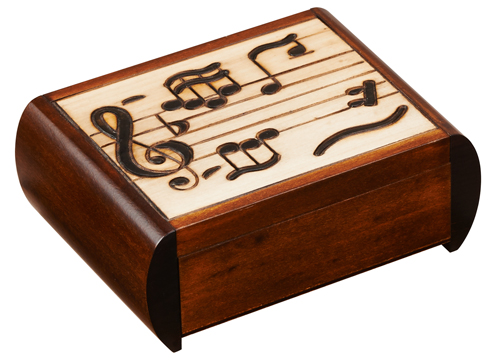 Silent Trick Box with Musical Notes 