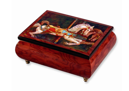 Simon Bell Carousel Horse Music Box 