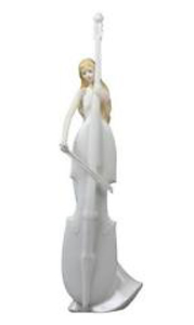 Tall and Graceful Lady Flautist Porcelain Figurine