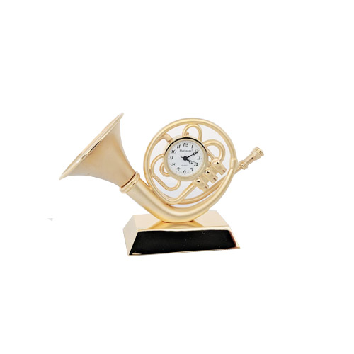 French Horn Gold Clock 