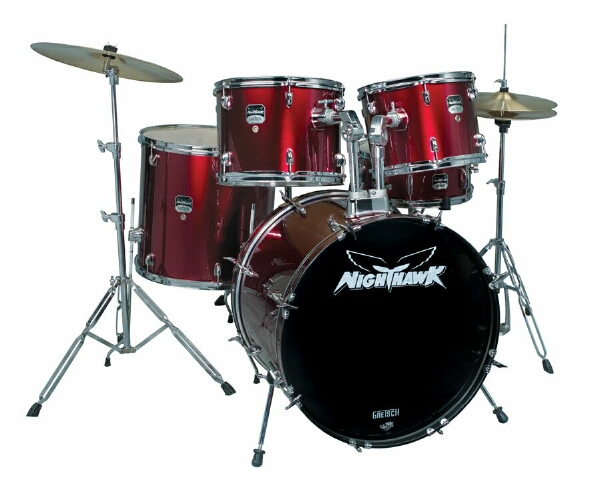 Gretsch NightHawk Complete 5 Piece Drum Set with Cymbals and Throne