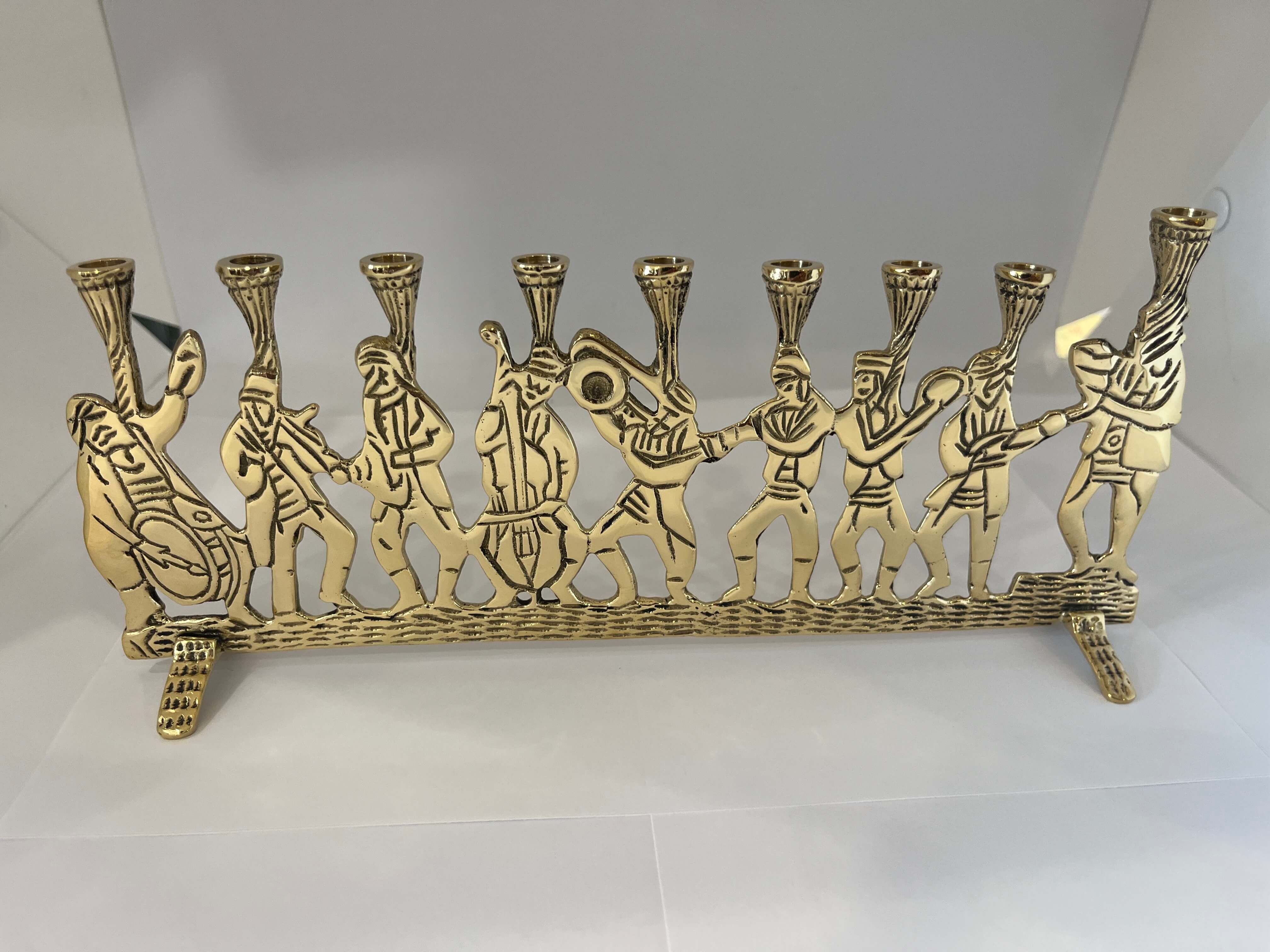 Judaica - Hanukkah Menorah Brass Musicians