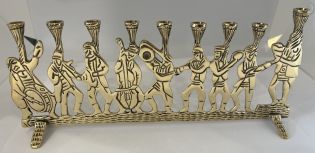 Judaica - Hanukkah Menorah Brass Musicians Size & Fit Guide 