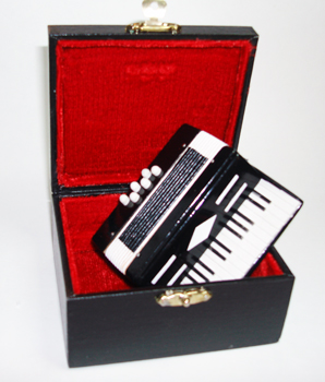 Miniature Black Accordion