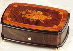 Opera Music Box with inlaid Instruments - 3.50 note