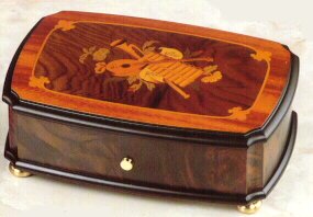 Opera Music Box with inlaid Instruments - 3.50 note