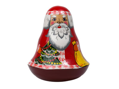 Russian Enamel Santa Chime Doll