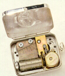 INSIDE VIEW of Silver Pendant Music Boxes