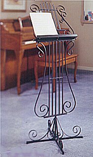 Music Stand - Decorative Wrought Iron Lyre Design