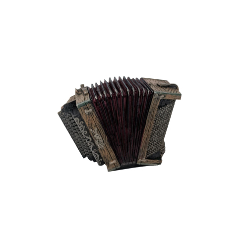 Miniature Resin Accordion Figurine 