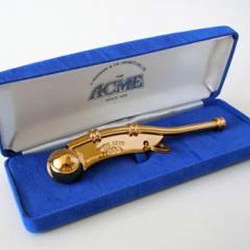 Acme boatswain Whistle Gold Plated in Presentation Box