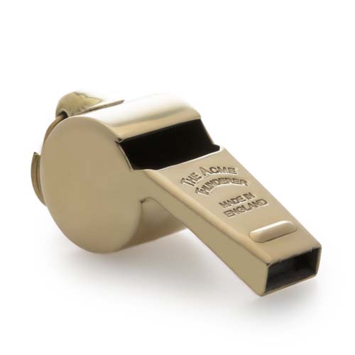 Acme Thunderer 58.5 Referee's Whistle, Polished Brass 