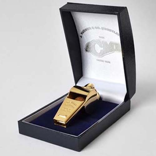 Acme Thunderer 60.5 Gold Plated Whistle high pitch for presentation