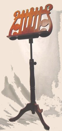 Flat Carved  Wooden  Music Stand