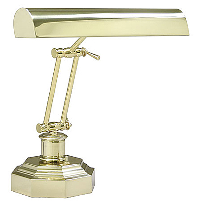 Lamp polished brass with octagonal base