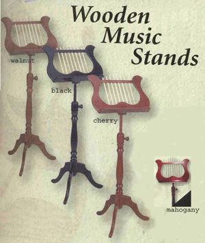 Music Stand - Wood - Lyre Design - in Two Finishes