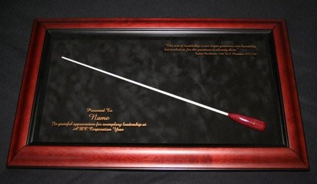 Framed conductors baton for presentation