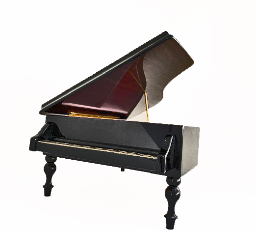 Black Baby Grand with Raised Lid