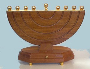 Wooden Musical Menorah Large