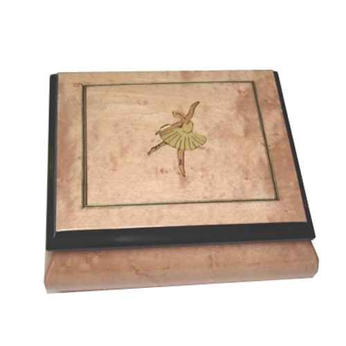 Pink Ballet inlaid music box 