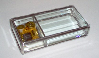 leaded glass music box 
