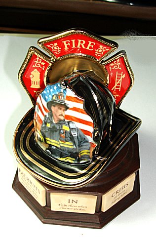 Collectible Firefighters Patriots in Crisis Musical Figurine