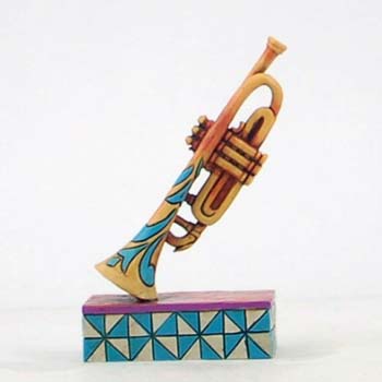 Jim Shore's Colorful Trumpet Figurine 3.5