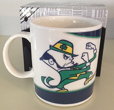 Musical College mug with Notre Dame Fighting Irish Fight song