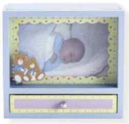 baby frame music box with little drawer 