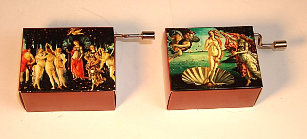 Hand Crank Music Box  Boticcelli Series by Fidolin