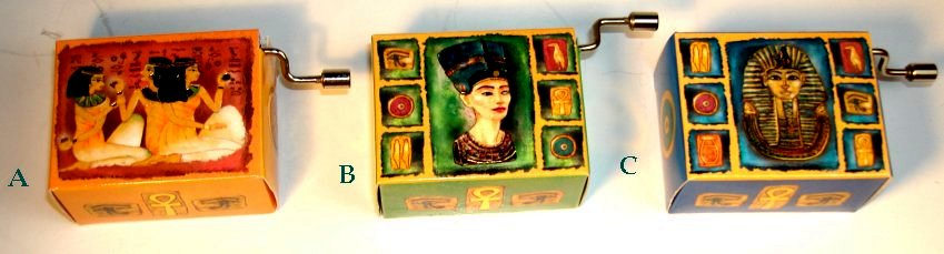 Hand Crank Music Box Egyptian Series by Fridolin