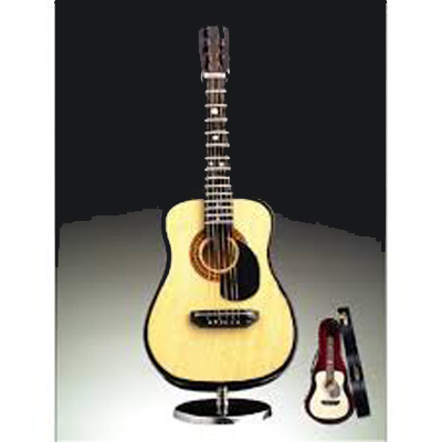 Musical Miniature Acoustic Guitar with Stand and Case