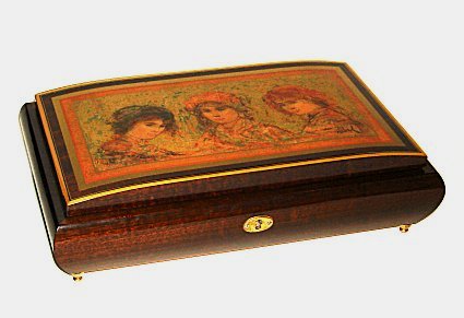 Edna Hibel Three Ladies Milano Music Box(1.18)