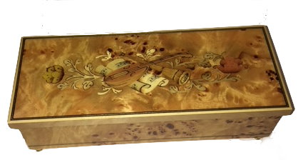 Pioppo Music Box with Instrumental Italian Inlay