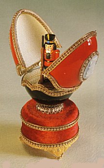 Christmas  Music box with Nutcracker in Goose Egg