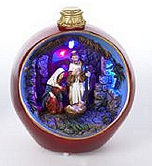 Color Changing  Ornaments Musical Nativity Scene