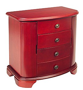 Cherry Four Drawer Jewelry Chest - Rachel by Mele