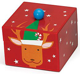 Mr. Christmas Pom Pom Reindeer Music Box