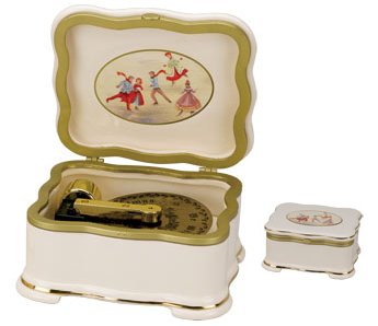 Skater's Waltz Porcelain Disc Player Music Box