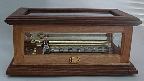 Crystal and Wood Musical Box with 3.72 Oprpheus movement