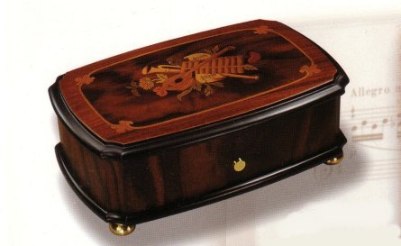 Reuge Music Box with Musical Instrument Inlay (3.72)