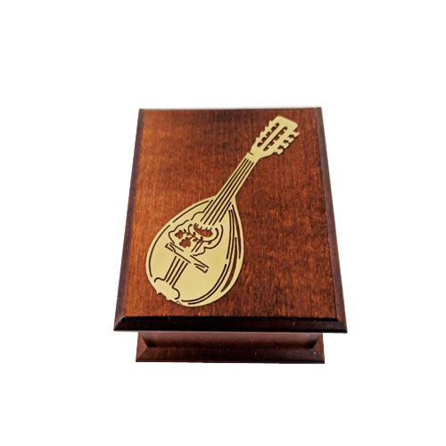 Brass Mandolin Music Box