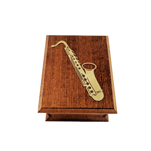 Brass Saxophone on Music Box 