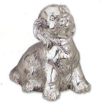Silver Musical Figurine Puppy