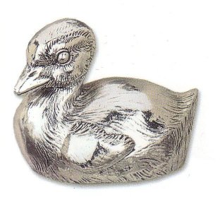 Silver Musical Figurine Duckling