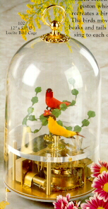 Two Birds under Lucite Dome