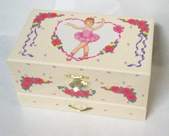    Child's  musical Jewelry box with twirling ballerina