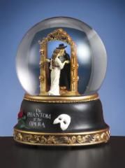 Phantom and Christine Mirror Scene Water Globe 