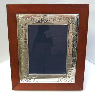 Nursery Frame Silver and Wood