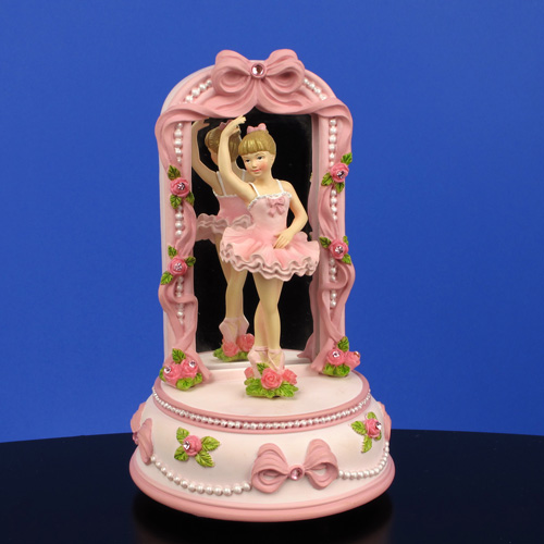 Ballerina and Bows Figurine with Mirror